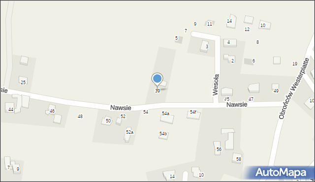 Jawiszowice, Nawsie, 39, mapa Jawiszowice