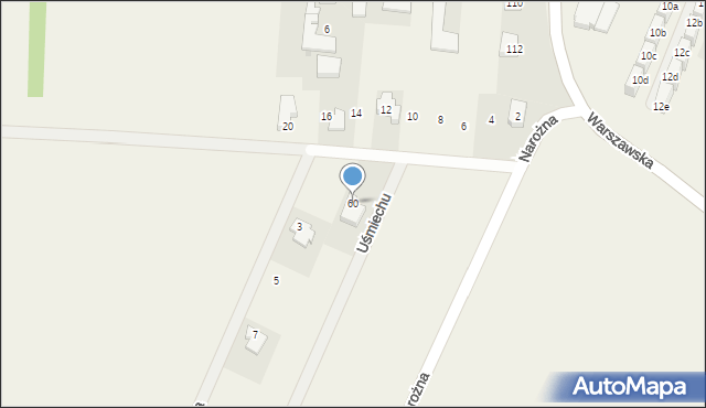 Jaworowa, Narożna, 60, mapa Jaworowa