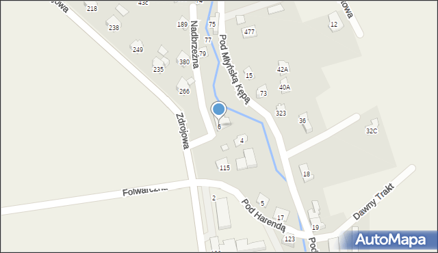 Jaworze, Nadbrzeżna, 6, mapa Jaworze