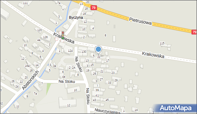 Jaworzno, Na Stoku, 11, mapa Jaworzno