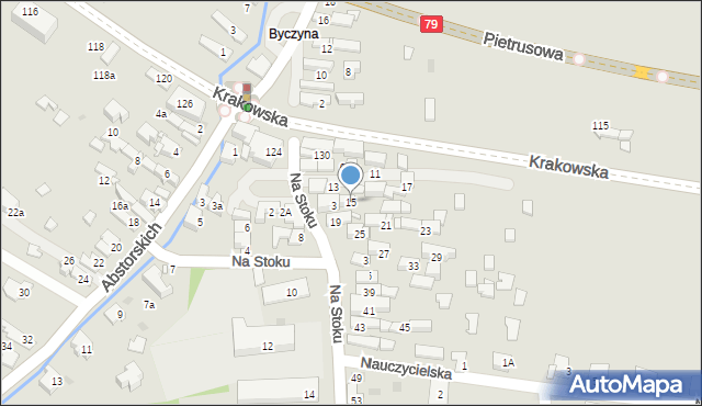 Jaworzno, Na Stoku, 15, mapa Jaworzno