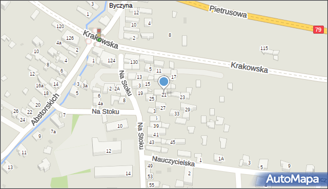 Jaworzno, Na Stoku, 21, mapa Jaworzno