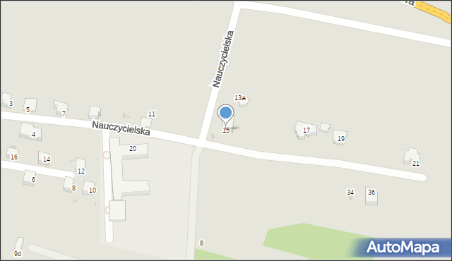 Jaworzno, Nauczycielska, 15, mapa Jaworzno