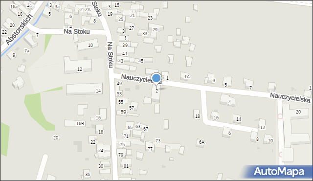 Jaworzno, Nauczycielska, 2, mapa Jaworzno