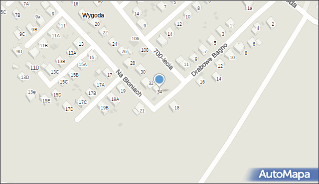 Jaworzno, Na Błoniach, 34, mapa Jaworzno