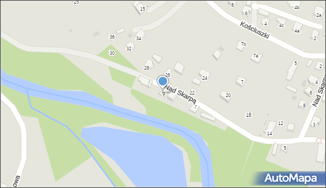 Jedlicze, Nad Skarpą, 9, mapa Jedlicze