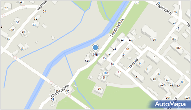 Jelenia Góra, Nadbrzeżna, 54B, mapa Jelenia Góra