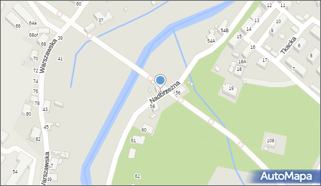 Jelenia Góra, Nadbrzeżna, 57, mapa Jelenia Góra