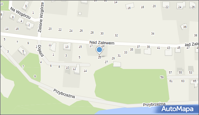 Jerzykowo, Nad Zalewem, 25, mapa Jerzykowo