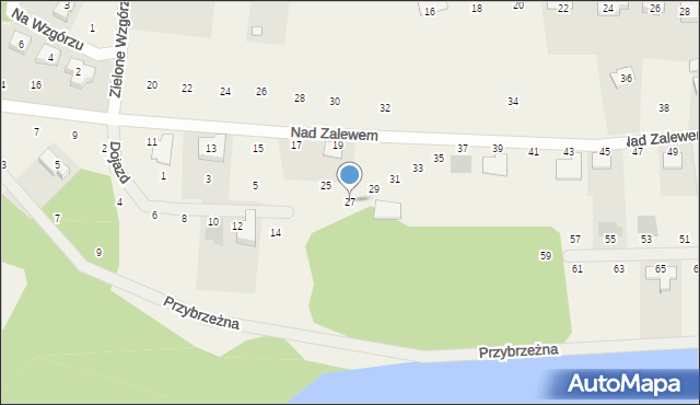 Jerzykowo, Nad Zalewem, 27, mapa Jerzykowo