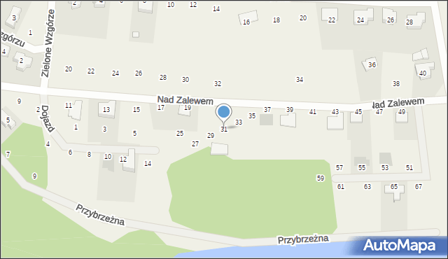 Jerzykowo, Nad Zalewem, 31, mapa Jerzykowo