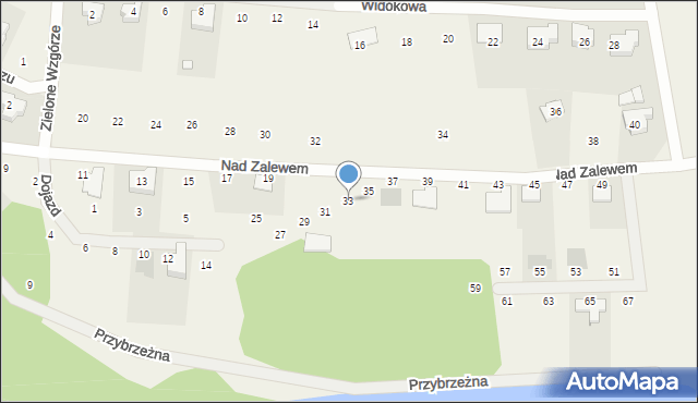 Jerzykowo, Nad Zalewem, 33, mapa Jerzykowo