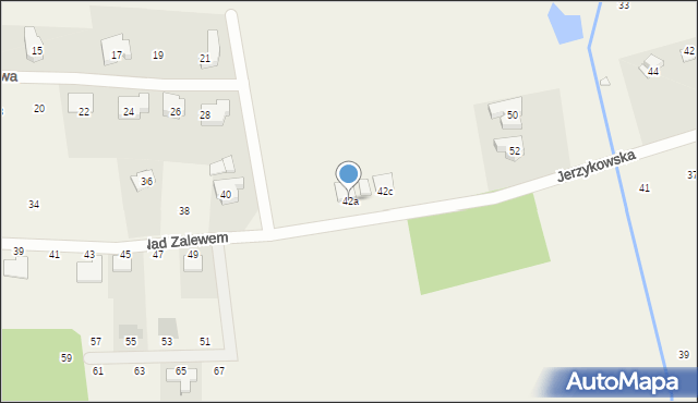 Jerzykowo, Nad Zalewem, 42a, mapa Jerzykowo