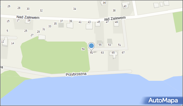 Jerzykowo, Nad Zalewem, 61, mapa Jerzykowo