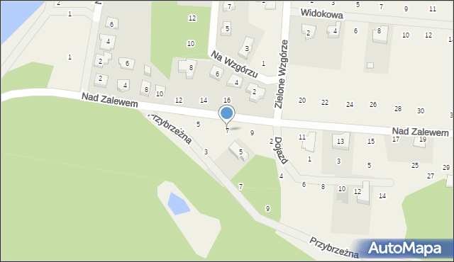 Jerzykowo, Nad Zalewem, 7, mapa Jerzykowo
