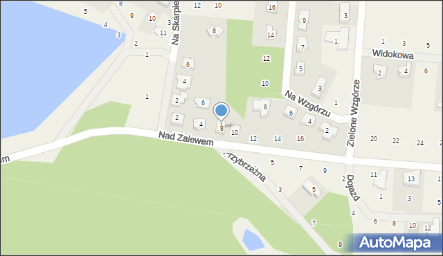 Jerzykowo, Nad Zalewem, 8, mapa Jerzykowo