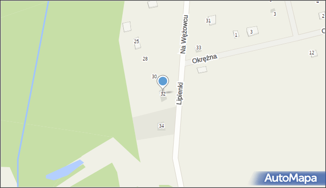 Jeżewo, Na Wężowcu, 32, mapa Jeżewo