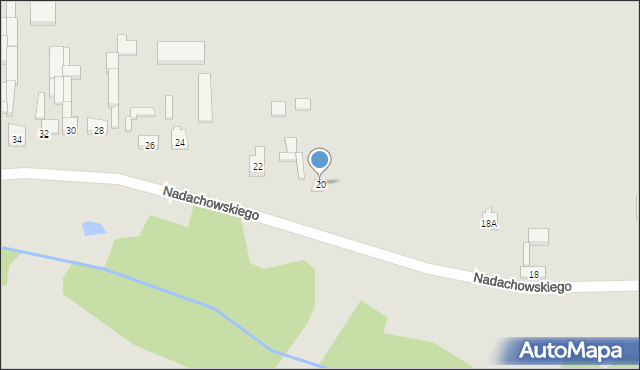 Jeżów, Nadachowskiego Adama, płk., 20, mapa Jeżów