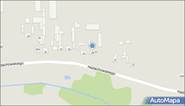 Jeżów, Nadachowskiego Adama, płk., 24, mapa Jeżów