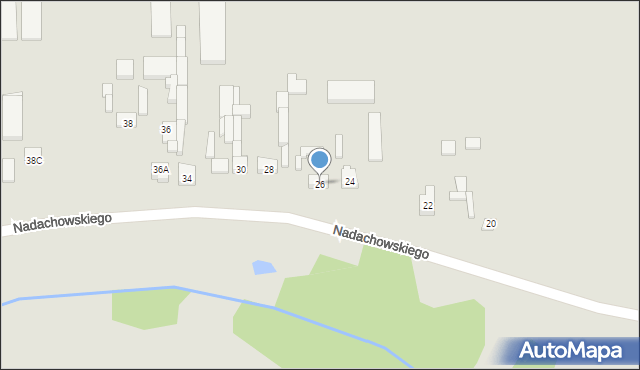 Jeżów, Nadachowskiego Adama, płk., 26, mapa Jeżów