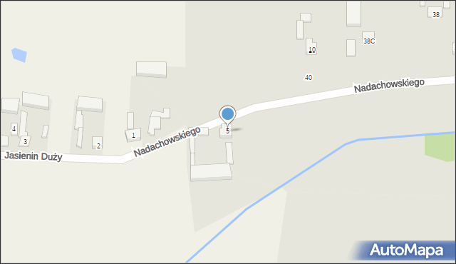 Jeżów, Nadachowskiego Adama, płk., 5, mapa Jeżów