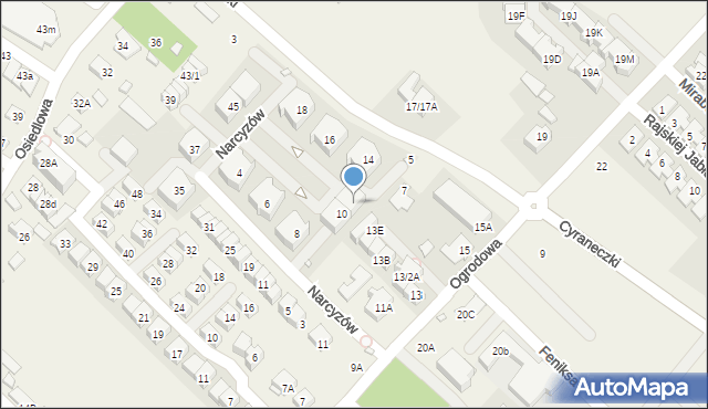 Józefosław, Narcyzów, 12, mapa Józefosław