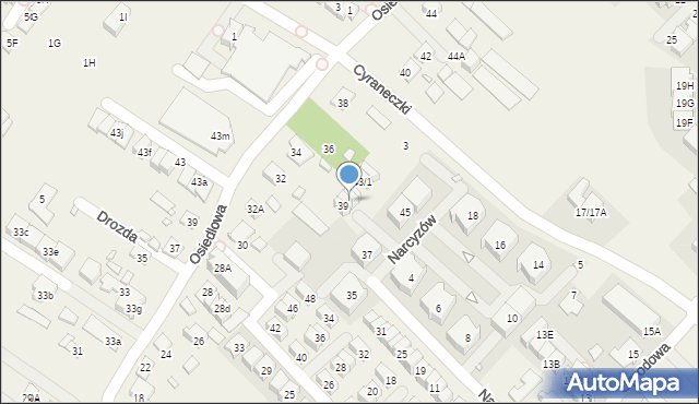 Józefosław, Narcyzów, 41/1, mapa Józefosław