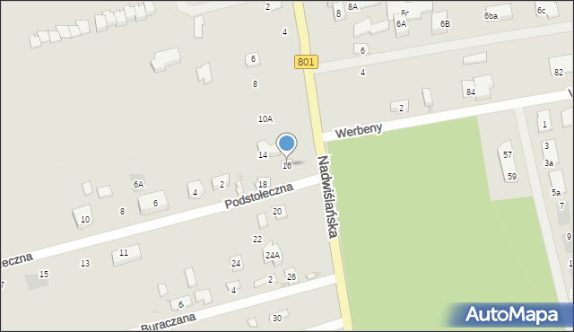 Józefów, Nadwiślańska, 16, mapa Józefów