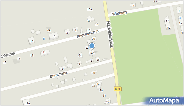 Józefów, Nadwiślańska, 24A, mapa Józefów