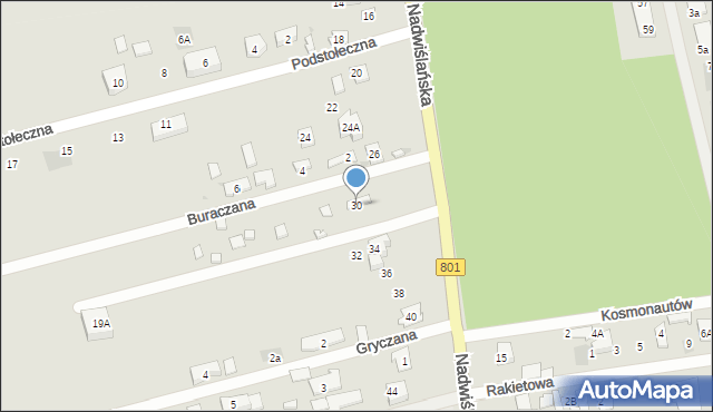 Józefów, Nadwiślańska, 30, mapa Józefów