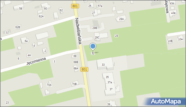 Józefów, Nadwiślańska, 31, mapa Józefów