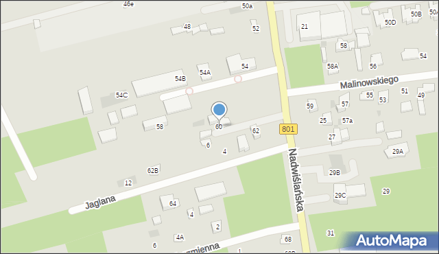 Józefów, Nadwiślańska, 60, mapa Józefów