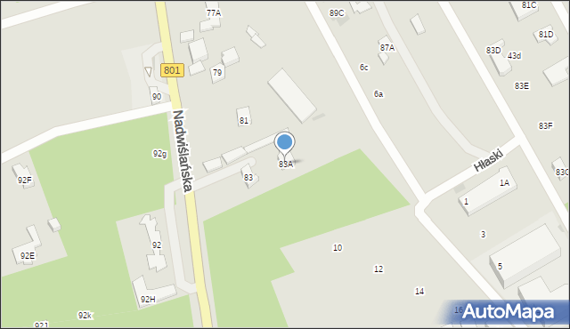 Józefów, Nadwiślańska, 83A, mapa Józefów