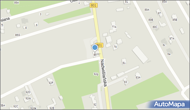 Józefów, Nadwiślańska, 90, mapa Józefów