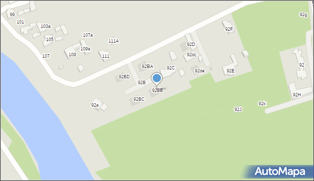 Józefów, Nadwiślańska, 92BB, mapa Józefów