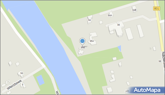 Józefów, Nadwiślańska, 96B, mapa Józefów
