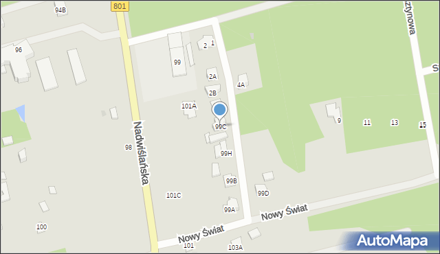 Józefów, Nadwiślańska, 99C, mapa Józefów