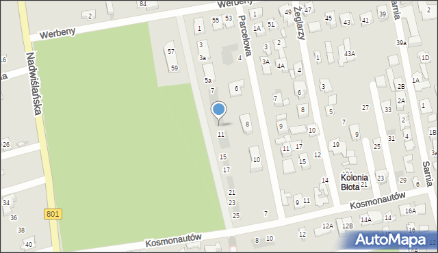 Józefów, Nadwiślańska, 9a, mapa Józefów