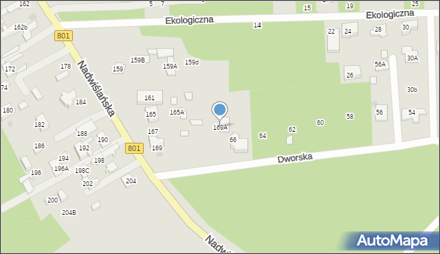 Józefów, Nadwiślańska, 169A, mapa Józefów