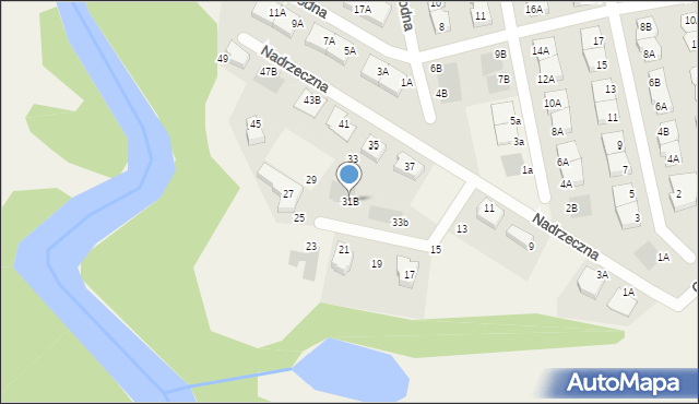 Juszkowo, Nadrzeczna, 31B, mapa Juszkowo