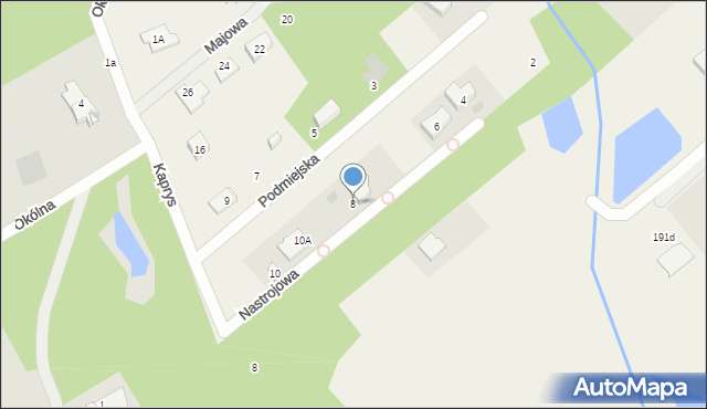 Kady, Nastrojowa, 8, mapa Kady