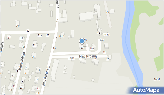 Kalisz, Nad Prosną, 10, mapa Kalisza