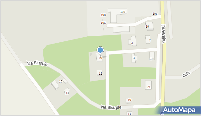 Kalisz Pomorski, Na Skarpie, 10, mapa Kalisz Pomorski