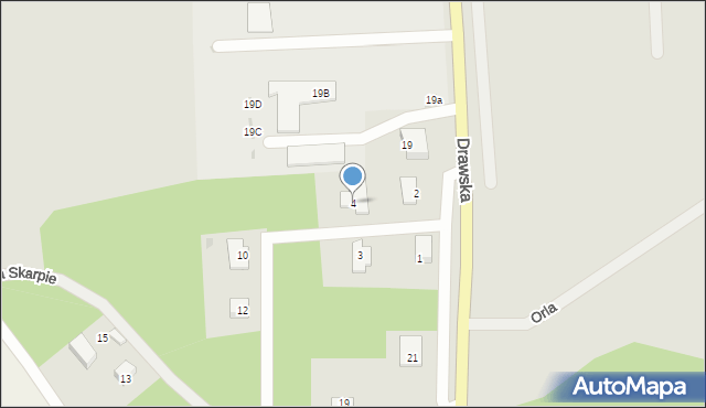 Kalisz Pomorski, Na Skarpie, 4, mapa Kalisz Pomorski