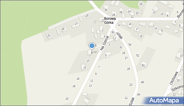 Kamień, Na Górce, 8, mapa Kamień