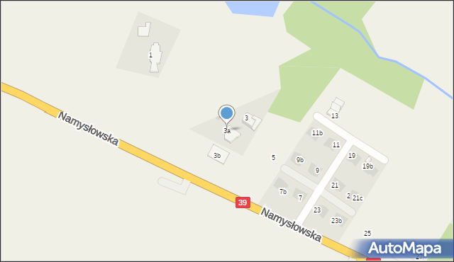 Kamienna, Namysłowska, 3a, mapa Kamienna