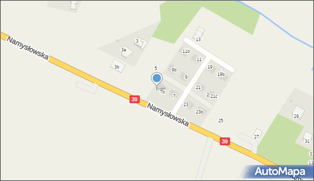 Kamienna, Namysłowska, 7c, mapa Kamienna