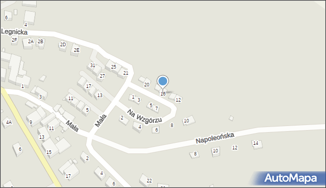 Kamienna Góra, Na Wzgórzu, 16, mapa Kamienna Góra