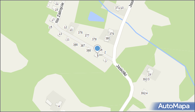 Kamińsko, Na Zakręcie, 3, mapa Kamińsko