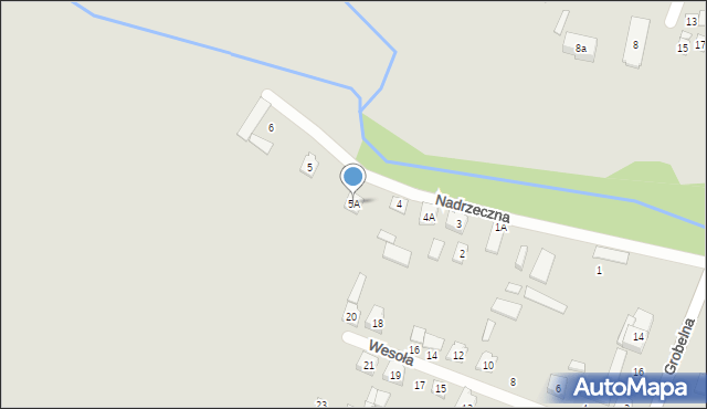 Kamionka, Nadrzeczna, 5A, mapa Kamionka